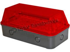 110v LED BULKHEAD LIGHT RED LENS